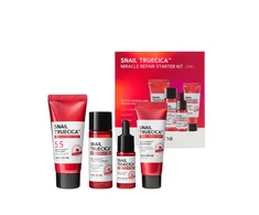 „Some By Mi“ – sraigių „Truecica Miracle Repair Starter Kit“ rinkinys, kelioninių dydžių dovanų dėžutė