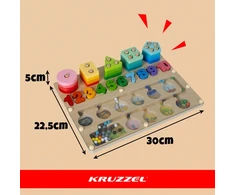Medinis rūšiuoklis vaikams Kruzzel 3 viename Montessori 30 × 22,5 cm