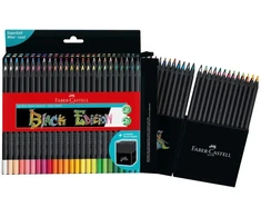 Spalvoti pieštukai „Faber-Castell“ juodos spalvos, 50 vnt. pakuotėje (116450)