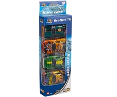 Speed Car Greičio automobilis – atbulinės eigos grafiti automobiliai 1:43, 4 vnt. pakuotėje (40683)