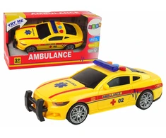 Žaislinis sportinis greitosios pagalbos automobilis Lean Toys, geltona