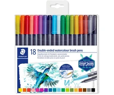 Staedtler Duo akvareliniai teptukai, 18 vnt., įvairūs (3001 TB18)