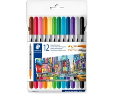 Staedtler - Dvigubo antgalio žymekliai, 12 įvairių