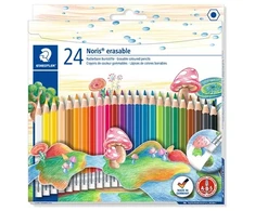 „Staedtler“ „Noris“ ištrinami spalvoti pieštukai su trintuku – 24 vnt. (144 50NC24)