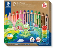 Staedtler - Noris Junior Chunky 3in1 spalvoti pieštukai, 12 vnt. (+2 metai) (140 C12)