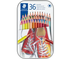 Staedtler - Spalvoti pieštukai šešiakampiai metalinėse dėžutėse, 36 vnt. (175 M36)