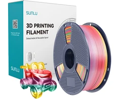 Sunlu PLA+ Silk Filament (Rainbow 01)