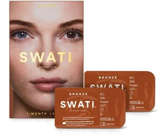 SWATI - Spalvoti kontaktiniai lęšiai 1 mėnesiui - Bronziniai