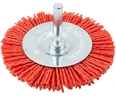 Szczotka 75 mm nailoninis diskinis šepetys su 6 mm kotu