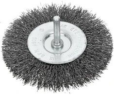 Szczotka Diskinis šepetys su banguotos formos grąžtu, 100 mm skersmens, 6 mm prolino kotu