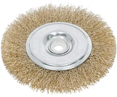 Szczotka Plieninės vielos diskinis šepetys, žalvarinis, 115 mm skersmens, proline
