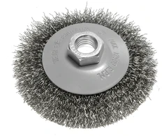Szczotka Vielinis diskinis šepetys 100 mm, gofruota viela, plienas, M14