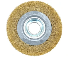 Szczotka Vielinis diskinis šepetys 150 x 32 mm, gofruota viela, padengta žalvariu