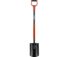 Szpadel Aukščiausios kokybės tiesus kastuvas su grūdintu metaliniu kotu, 1200 mm proline