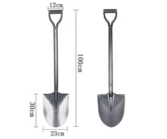 Szpadel Metalinis sodo kastuvas su metaline rankena, tiesus, 100 cm tvirtas