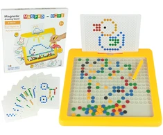 Lean Toys Magnetinė geltona lenta su 100 karoliukų