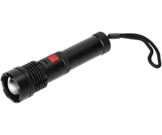 Orno Pakraunamas LED žibintuvėlis VIRONE Tactical, 12W, 800lm, pakraunamas USB, juodos spalvos