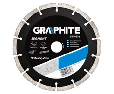 Deimantinis diskas GRAPHITE 180 mm segmentinis