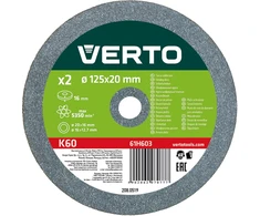 Tarcze Šlifavimo diskai VERTO 125 mm, K60, 2 vnt.