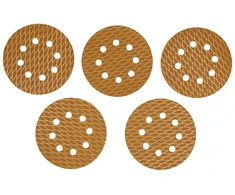 Dedra Tarczki Šlifavimo diskai be užsikimšimo, 125 mm, #320, su lipnia juosta, 5 vnt. rinkinys