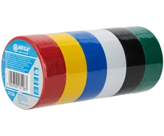Mega Taśma PVC izoliacinė juosta 19 mm * 0,13 mm * 3 m - 6 vnt.