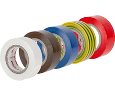 Taśmy Izoliacinės juostos, spalvotos, 0,13 mm x 19 mm x 10 m, 5 vnt., prolinas