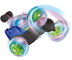 Tec Toy Crazy Tumbler - Akrobatinis automobilis su žibintuvėliu - Nuotoliniu būdu valdomas 2,4 GHz - Mėlynas (534446)