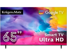 Kruger &amp; Matz Televizorius „KrugerMatz“ 65 colių UHD „Google TV 5.0“ DVB-T2/T/C H.265 HEVC televizorius