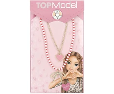 Top Model TOPModel - Dvisluoksnis vėrinys LEOHEART - Auksinė, rožinė, balta, raudona - 46,5 cm + 5 cm