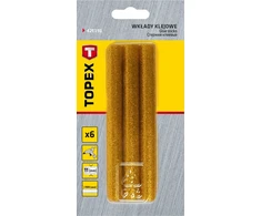 Topex Wkłady klejowe 11 mm, brokatowe auksinė, 6 vnt.
