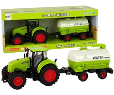 Lean Toys Traktorius su priekaba LeanToys Big Wheels Žalias Farm