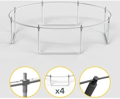 Trampolina Rebel Active PRO batutas 10ft / 305cm, tinklas, kopėčios