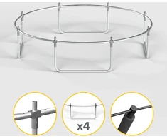 Trampolina Rebel Active PRO 8ft/244 cm, siatka, drabinka