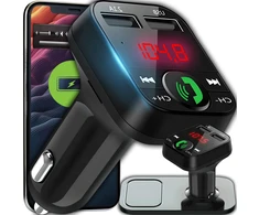 Transmiter „Bluetooth“ automobilio siųstuvas, FM įkroviklis, garso imtuvas, 2x USB, SD, MP3 - E089