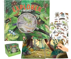 Dino World „Trend - Explorer“ lipdukų pasaulis su reljefiniais lipdukais (0413599)