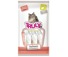 Truly - Kreminis laižomas kačių ėdalas su lašiša ir spanguolėmis 70 g - (WP11379)