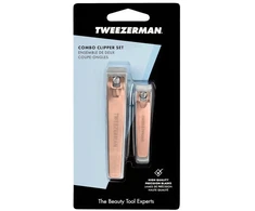 „Tweezerman“ – kirpimo mašinėlių rinkinys mažmeninei prekybai – rožinio aukso spalvos