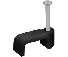 Uchwyt Laikiklis Plokščio kabelio laikiklis YDYp kabeliui 3x1.5mm2, 10x6mm, juodas, 25 vnt.