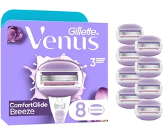 Venus – „ComfortGlide Breeze“ skutimosi peiliukai – violetiniai/balti – 8 vnt.