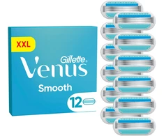 Venus - Lygūs skutimosi peiliukai moterims - Mėlyni/Balti - 12 vnt.