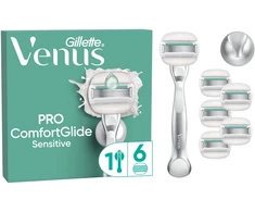 Venus – Pro ComfortGlide jautriai odai skirtas skustuvas – žalias/baltas