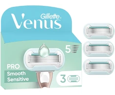 Venus Pro Smooth jautrios odos skutimosi peiliukai – žali/balti – 3 vnt.
