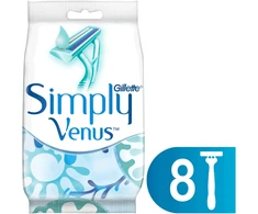 P&amp;G Gillette Simply Venus 2 Vienkartiniai Skustuvai 8vnt.