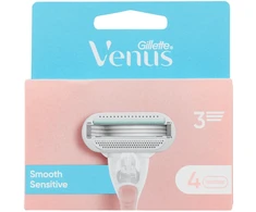 Venus - Smooth Sensitive skustuvo peiliukai - Rožiniai/Balti - 4 vnt.