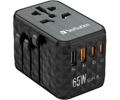 „Verbatim“ – „GaN III“ universalus kelioninis adapteris UTA-05 PD65W QC 4+