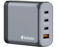 Verbatim GNC-140 GaN įkroviklis, 4 prievadų, 140 W, USB-A/USB-C