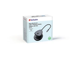 „Verbatim“ – „Share My Screen“ USB-C belaidis ekrano adapteris 4K su šakotuvu