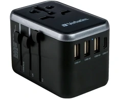 Verbatim - universalus kelioninis adapteris UTA-04 PD61W/QC / 3xUSB / 2xType-C