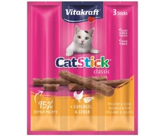 Vitakraft Chovex Sro VITAKRAFT Cat-stick mini kačių skanėstai su paukštiena ir kepenėlėm, 3 vnt.