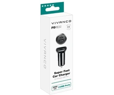 Vivanco - Automobilinis įkroviklis 1xUSB-C PD / USB-A 2x24W